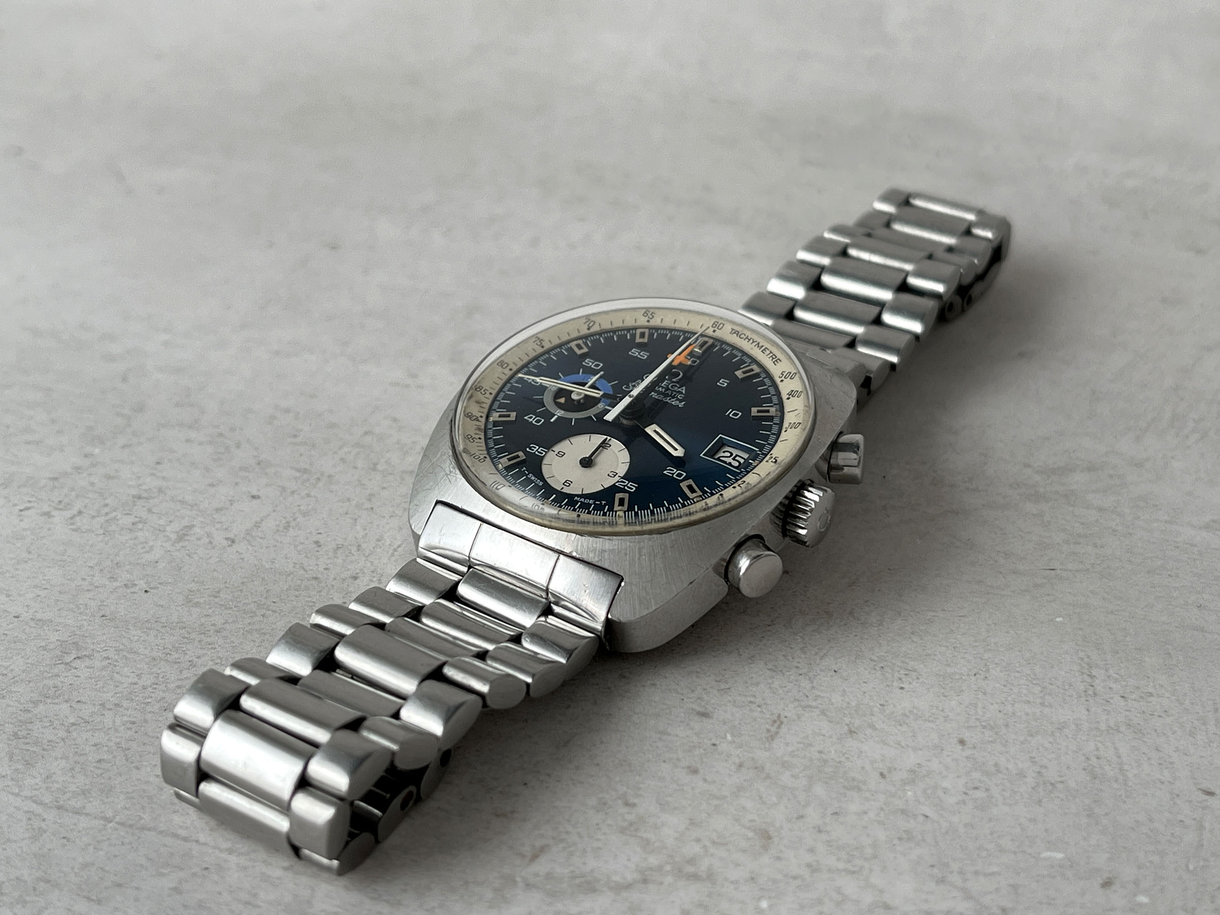 OMEGA SEAMASTER CHRONOGRAPH "BLUE" 1972 - Vintage Swiss Automatic Chronograph Watch Ref. 176.007 Cal. Omega 1040 *** SPECTACULAR ***