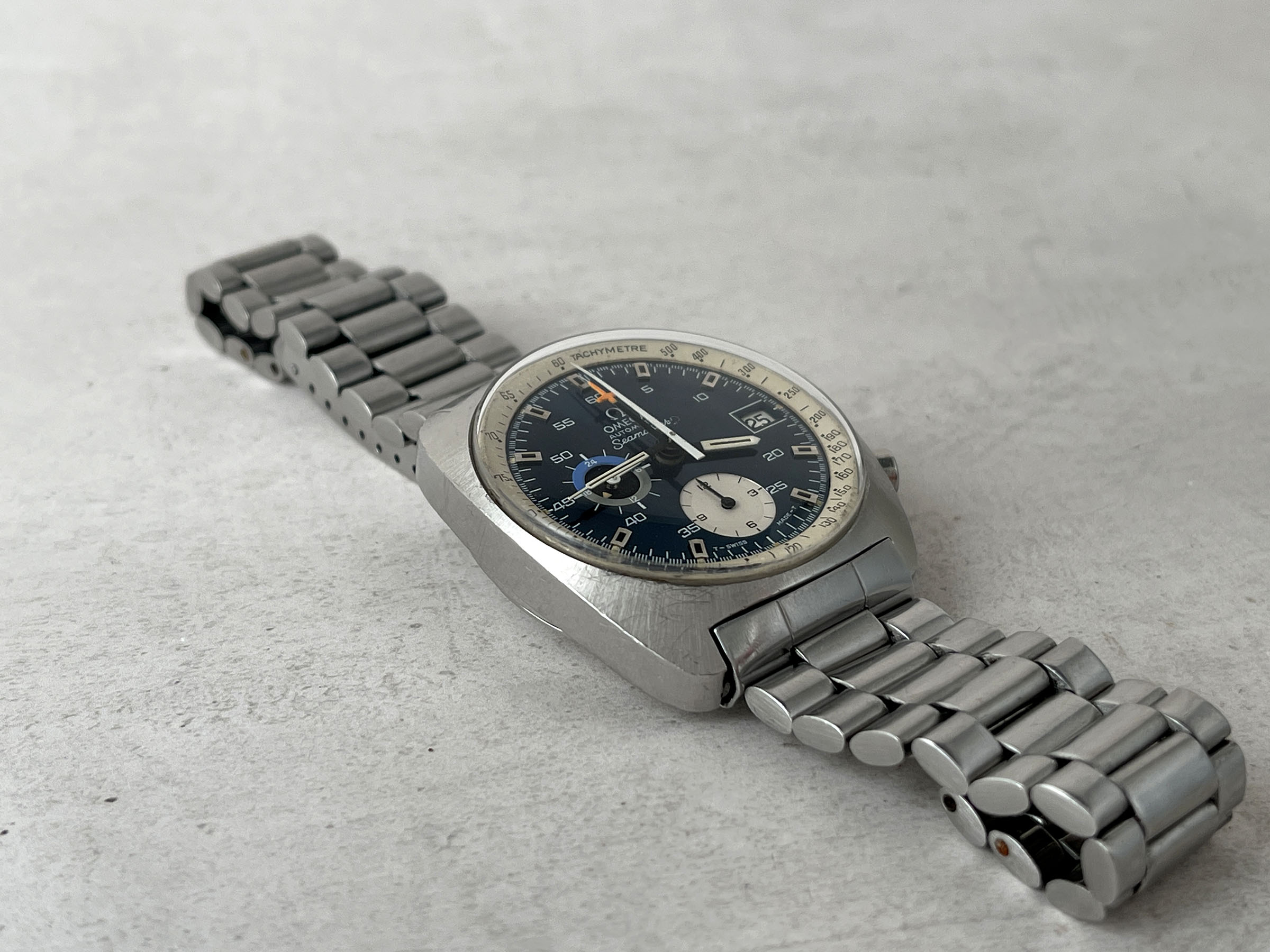 OMEGA SEAMASTER CHRONOGRAPH "BLUE" 1972 - Vintage Swiss Automatic Chronograph Watch Ref. 176.007 Cal. Omega 1040 *** SPECTACULAR ***