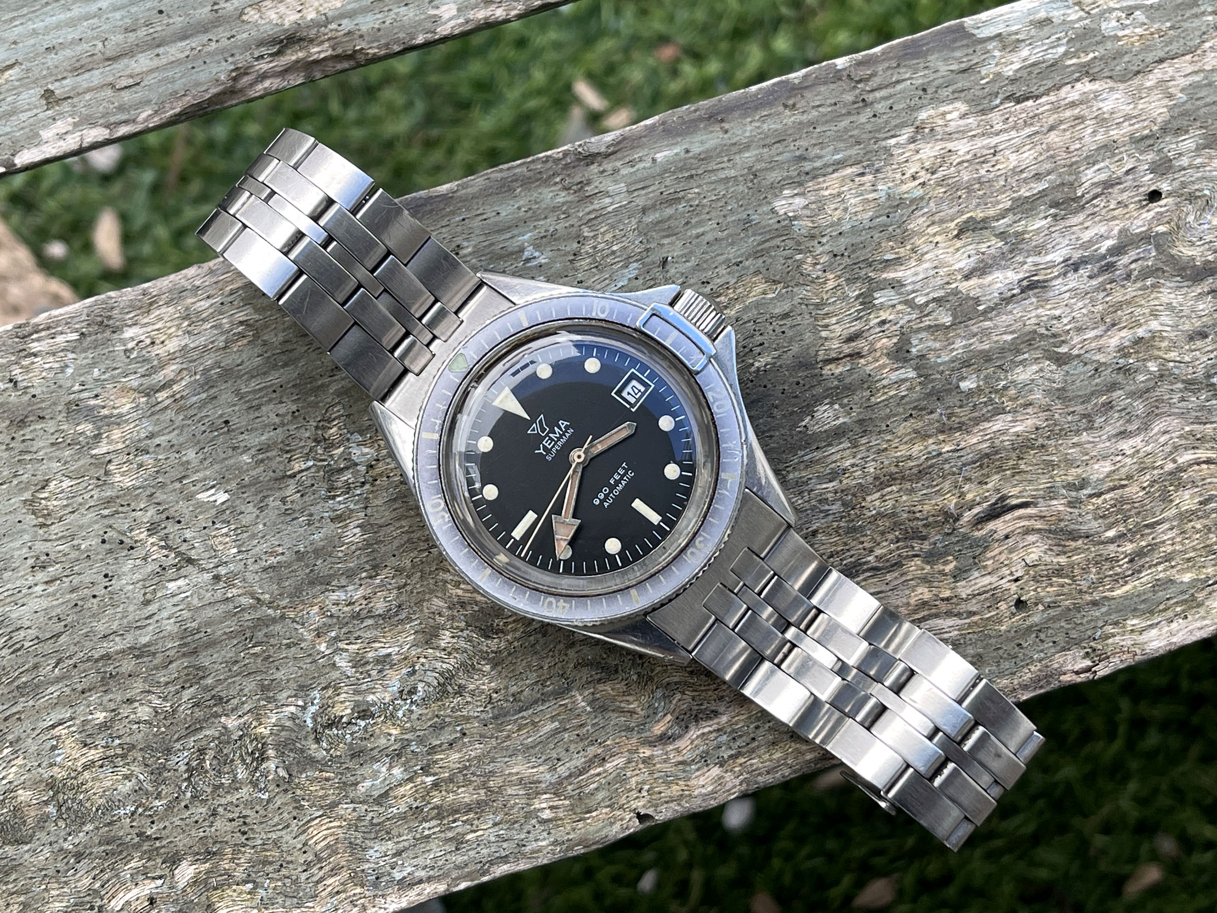 YEMA SUPERMAN 990 FEET 300M - Reloj DIVER vintage francés automático Cal. FE 5611 Ref. 53.0016 *** GHOST BEZEL ***