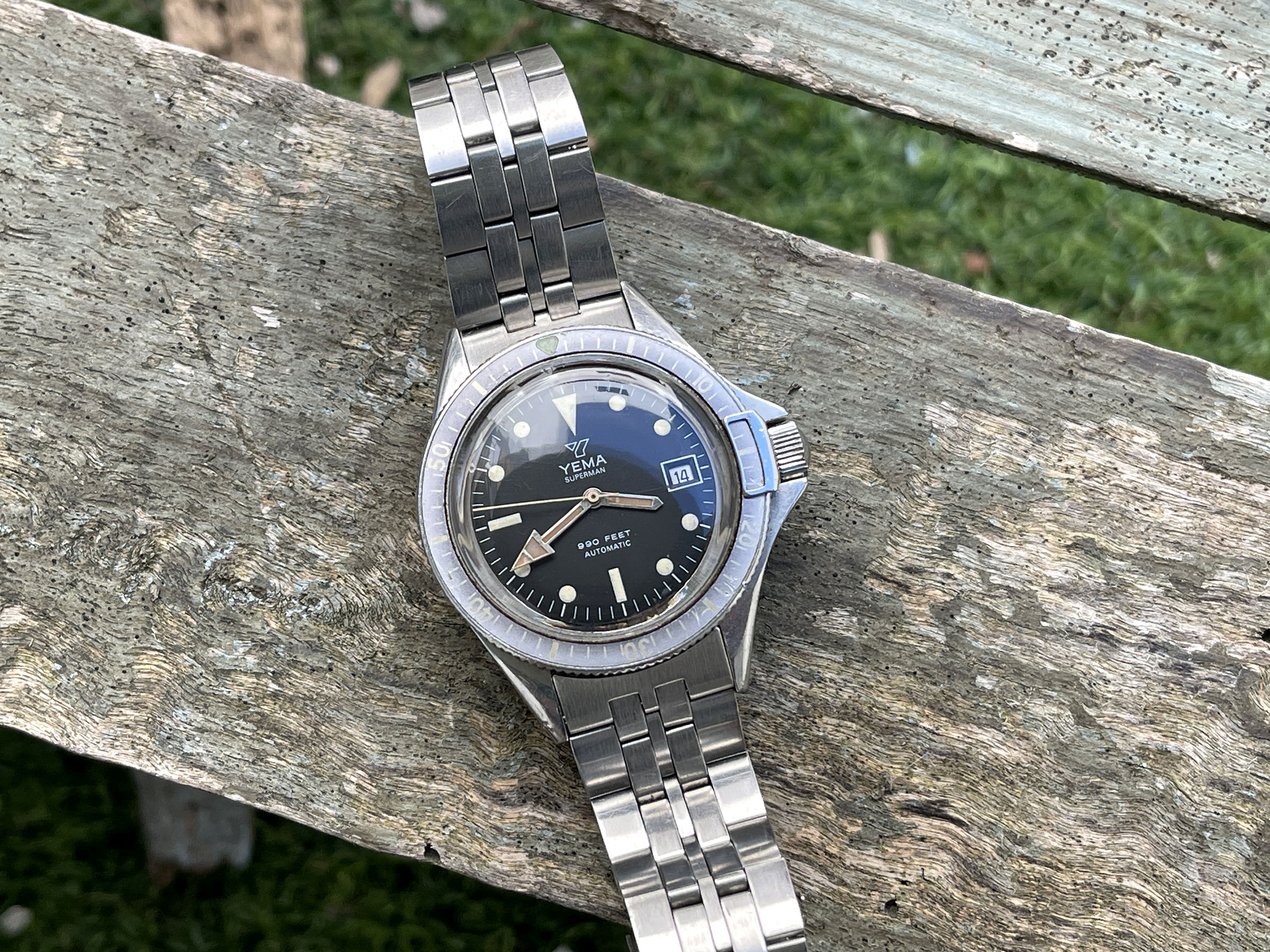 YEMA SUPERMAN 990 FEET 300M - Reloj DIVER vintage francés automático Cal. FE 5611 Ref. 53.0016 *** GHOST BEZEL ***