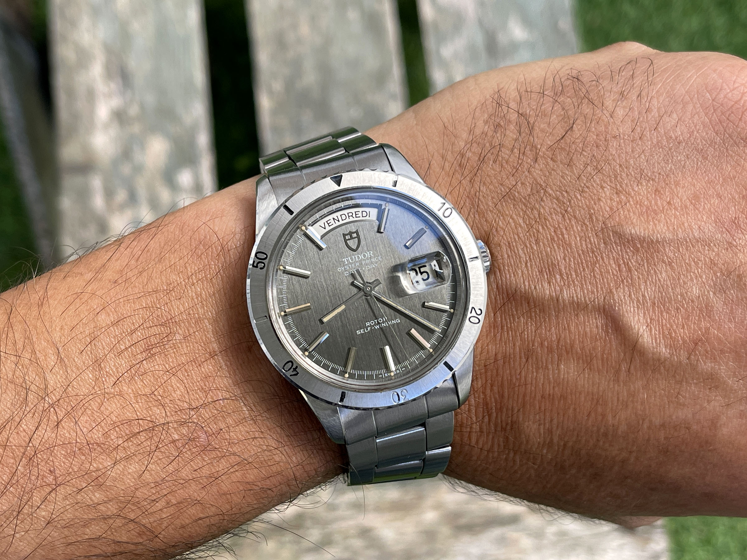 TUDOR OYSTER PRINCE DATE DAY "JUMBO" 1969 - Reloj suizo vintage automático Ref. 7020/0 Cal. AS 1895. CON ESTUCHE Y PAPELES *** MARAVILLOSO ***