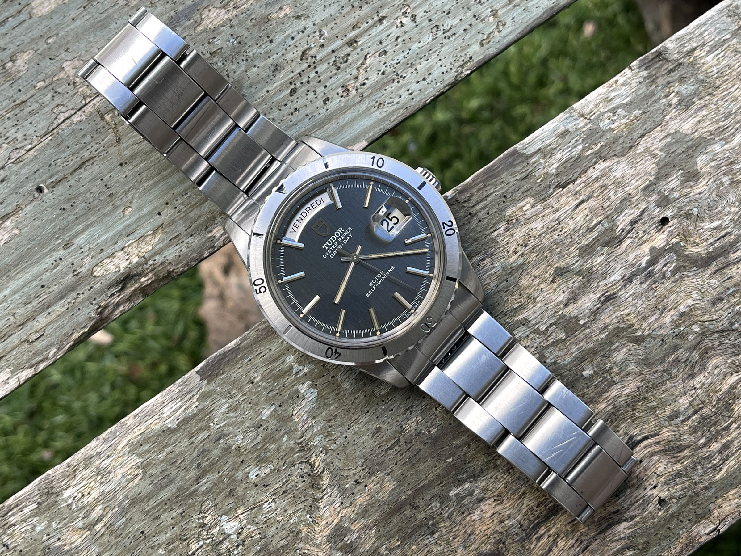 TUDOR OYSTER PRINCE DATE DAY "JUMBO" 1969 - Reloj suizo vintage automático Ref. 7020/0 Cal. AS 1895. CON ESTUCHE Y PAPELES *** MARAVILLOSO ***