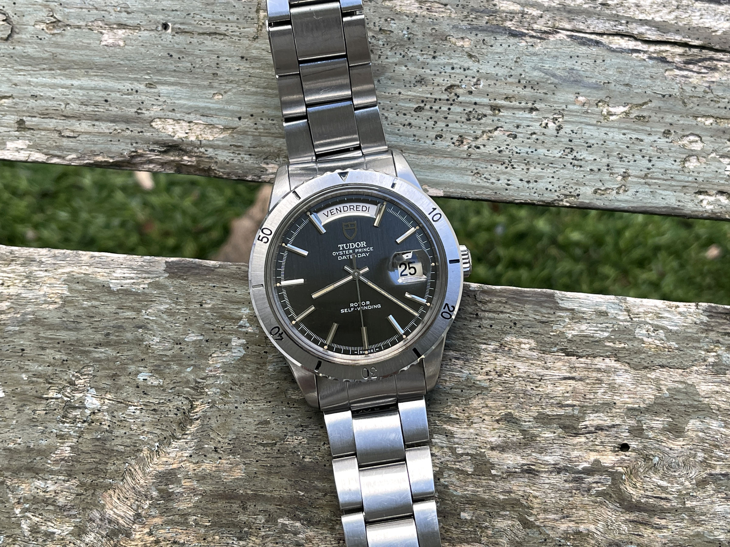TUDOR OYSTER PRINCE DATE DAY "JUMBO" 1969 - Reloj suizo vintage automático Ref. 7020/0 Cal. AS 1895. CON ESTUCHE Y PAPELES *** MARAVILLOSO ***