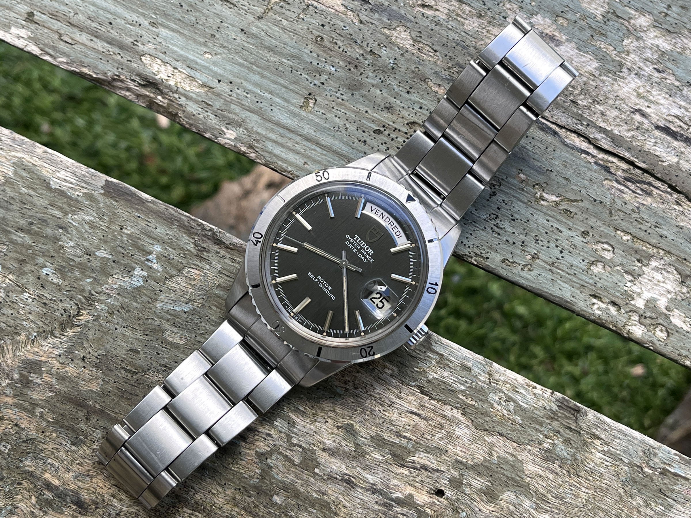 TUDOR OYSTER PRINCE DATE DAY "JUMBO" 1969 - Reloj suizo vintage automático Ref. 7020/0 Cal. AS 1895. CON ESTUCHE Y PAPELES *** MARAVILLOSO ***