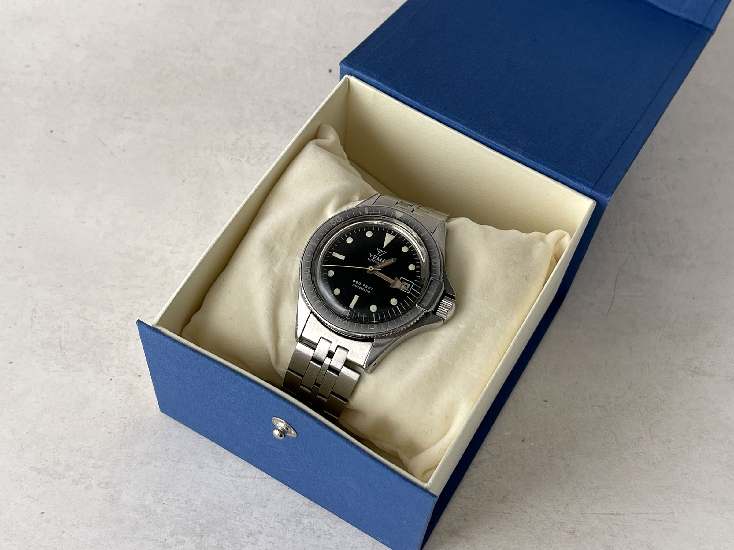 YEMA SUPERMAN 990 FEET 300M - Reloj DIVER vintage francés automático Cal. FE 5611 Ref. 53.0016 *** GHOST BEZEL ***