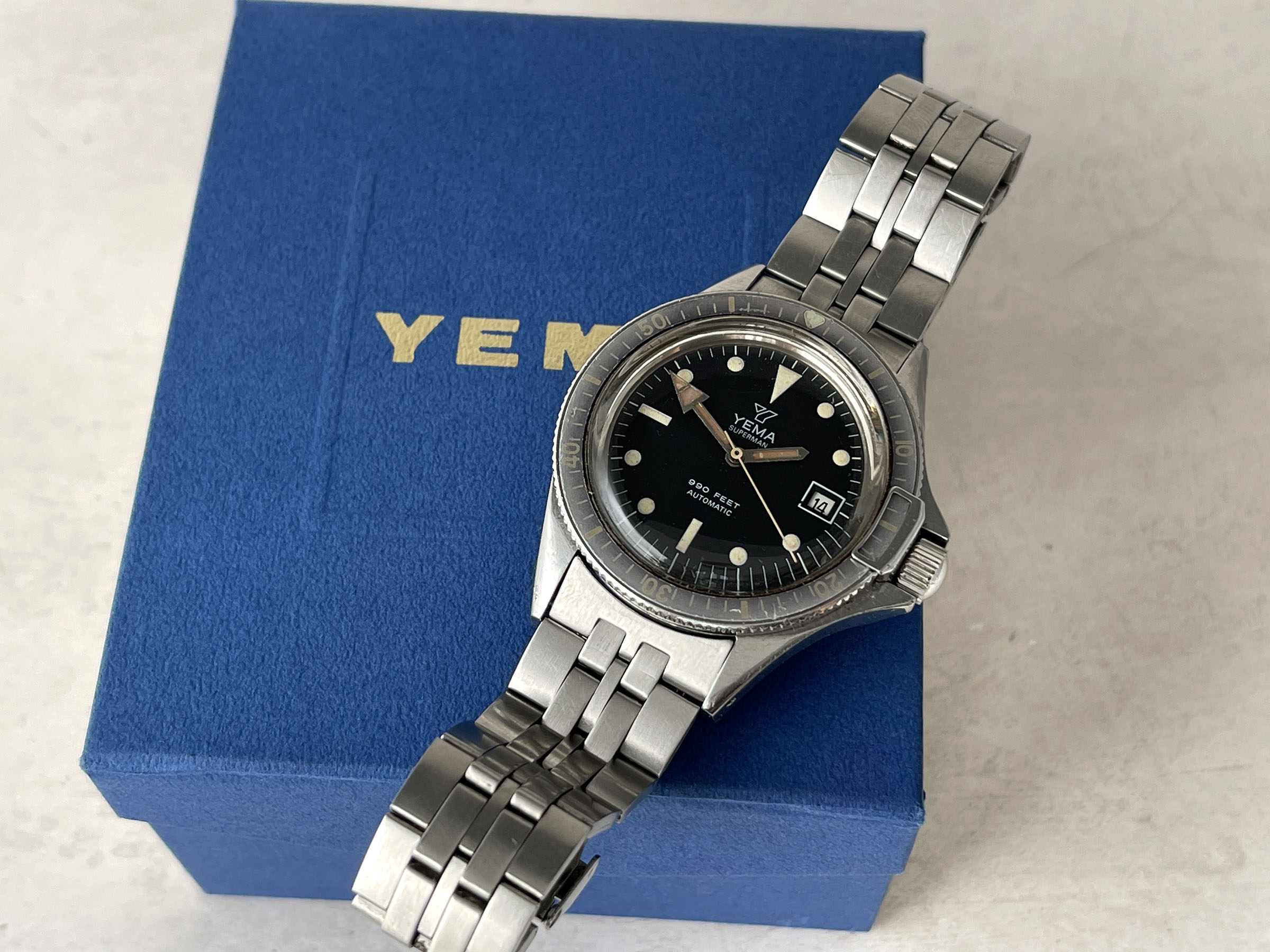 YEMA SUPERMAN 990 FEET 300M - Reloj DIVER vintage francés automático Cal. FE 5611 Ref. 53.0016 *** GHOST BEZEL ***
