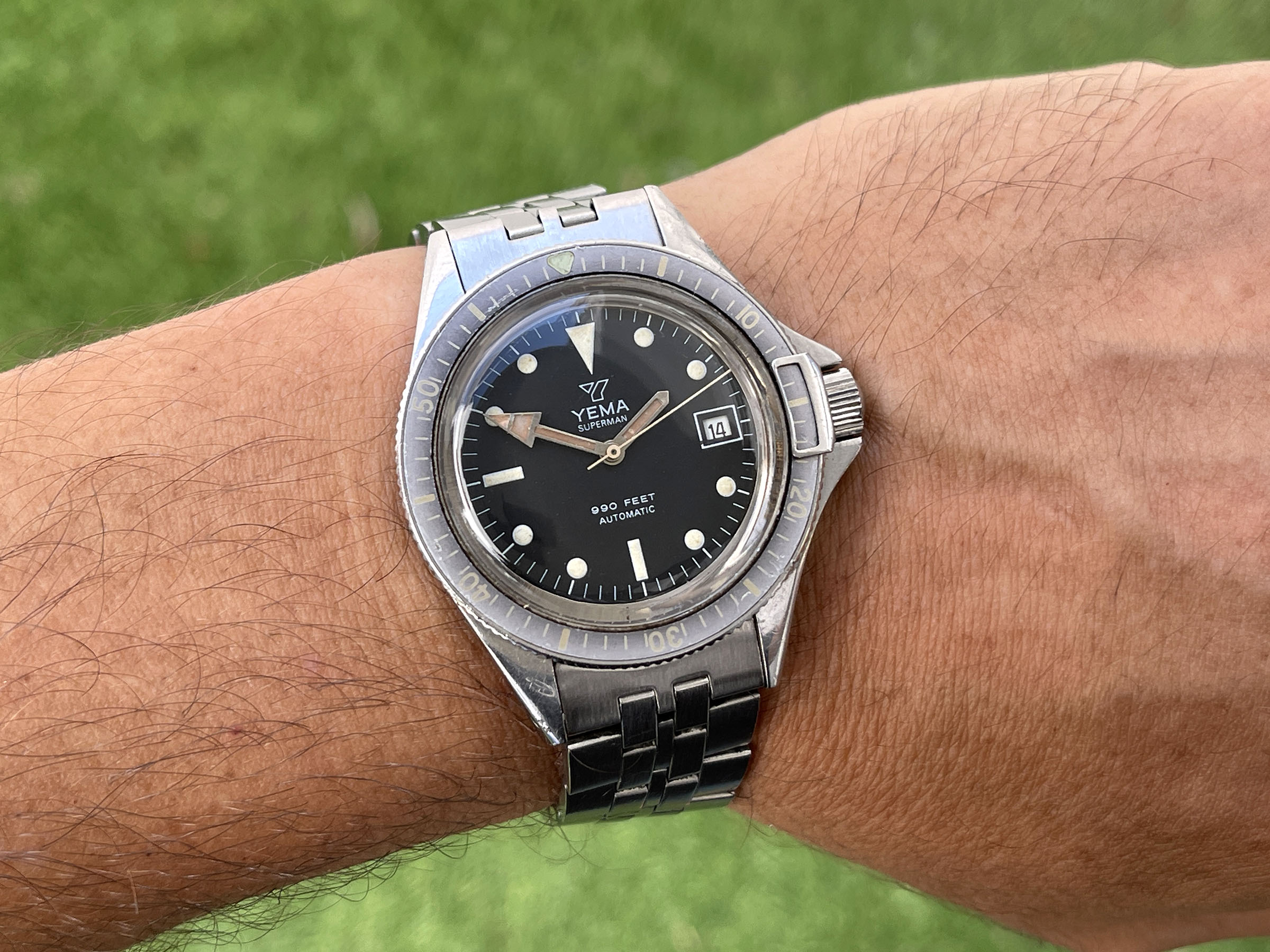 YEMA SUPERMAN 990 FEET 300M - Reloj DIVER vintage francés automático Cal. FE 5611 Ref. 53.0016 *** GHOST BEZEL ***