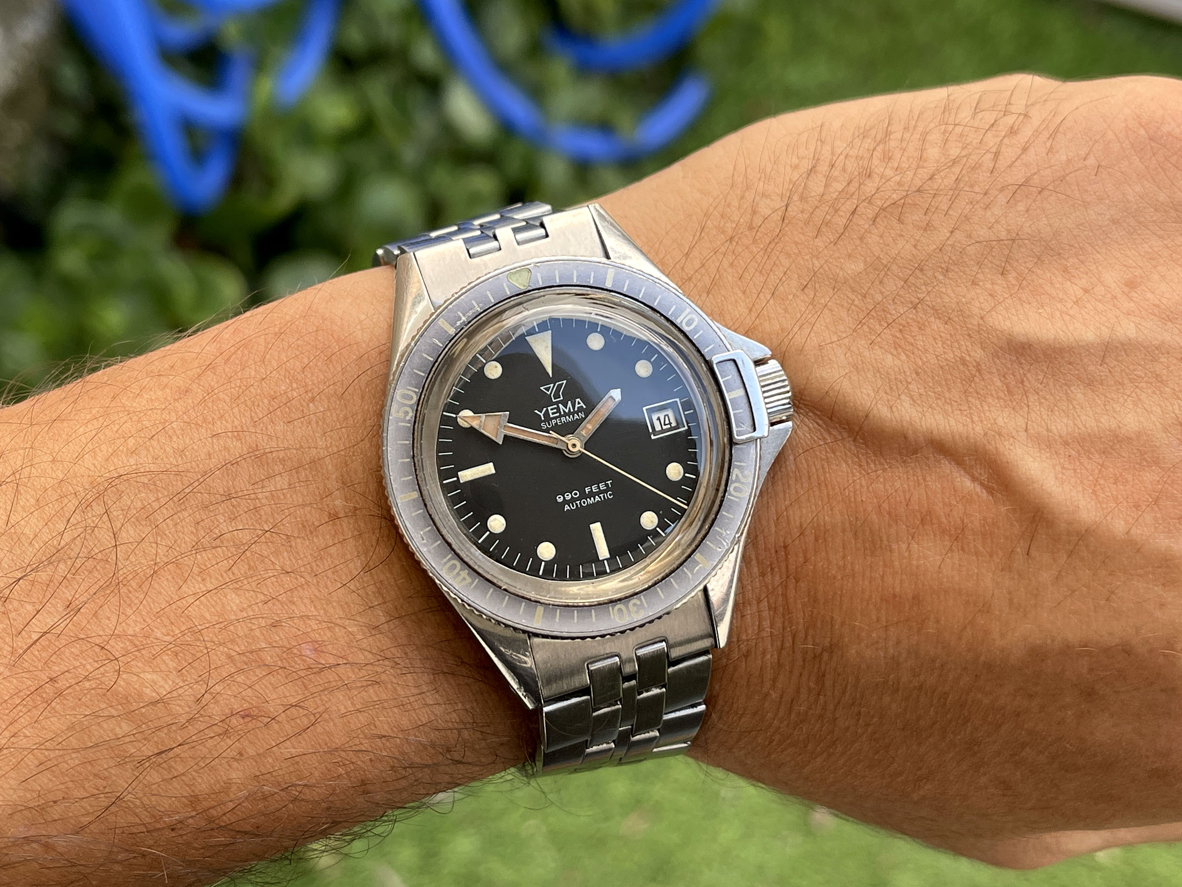 YEMA SUPERMAN 990 FEET 300M - Reloj DIVER vintage francés automático Cal. FE 5611 Ref. 53.0016 *** GHOST BEZEL ***