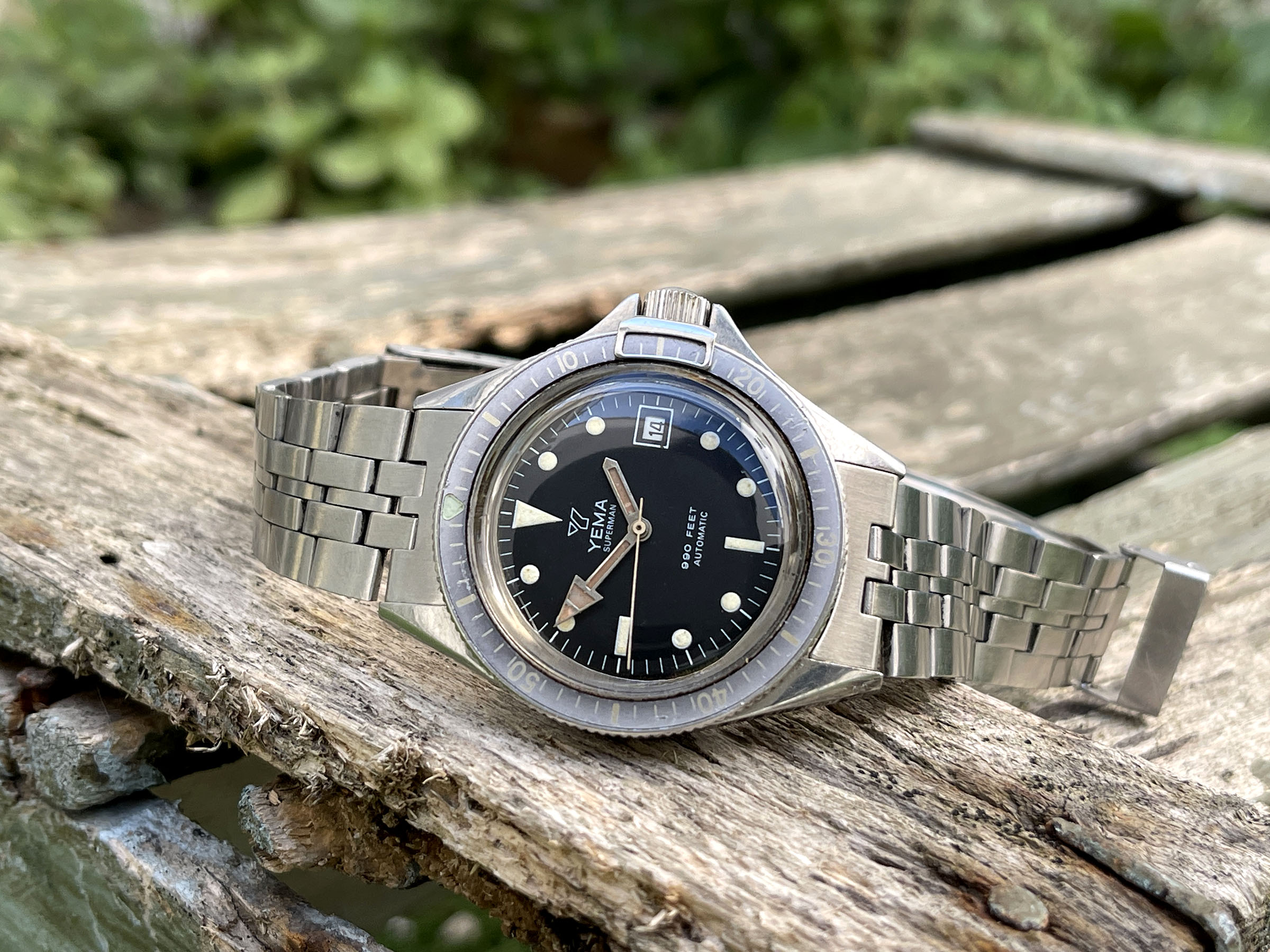 YEMA SUPERMAN 990 FEET 300M - Reloj DIVER vintage francés automático Cal. FE 5611 Ref. 53.0016 *** GHOST BEZEL ***