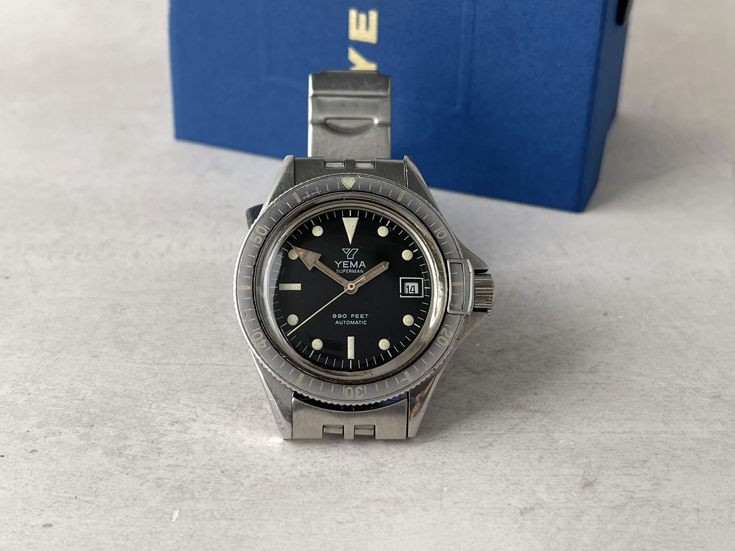 YEMA SUPERMAN 990 FEET 300M - Reloj DIVER vintage francés automático Cal. FE 5611 Ref. 53.0016 *** GHOST BEZEL ***