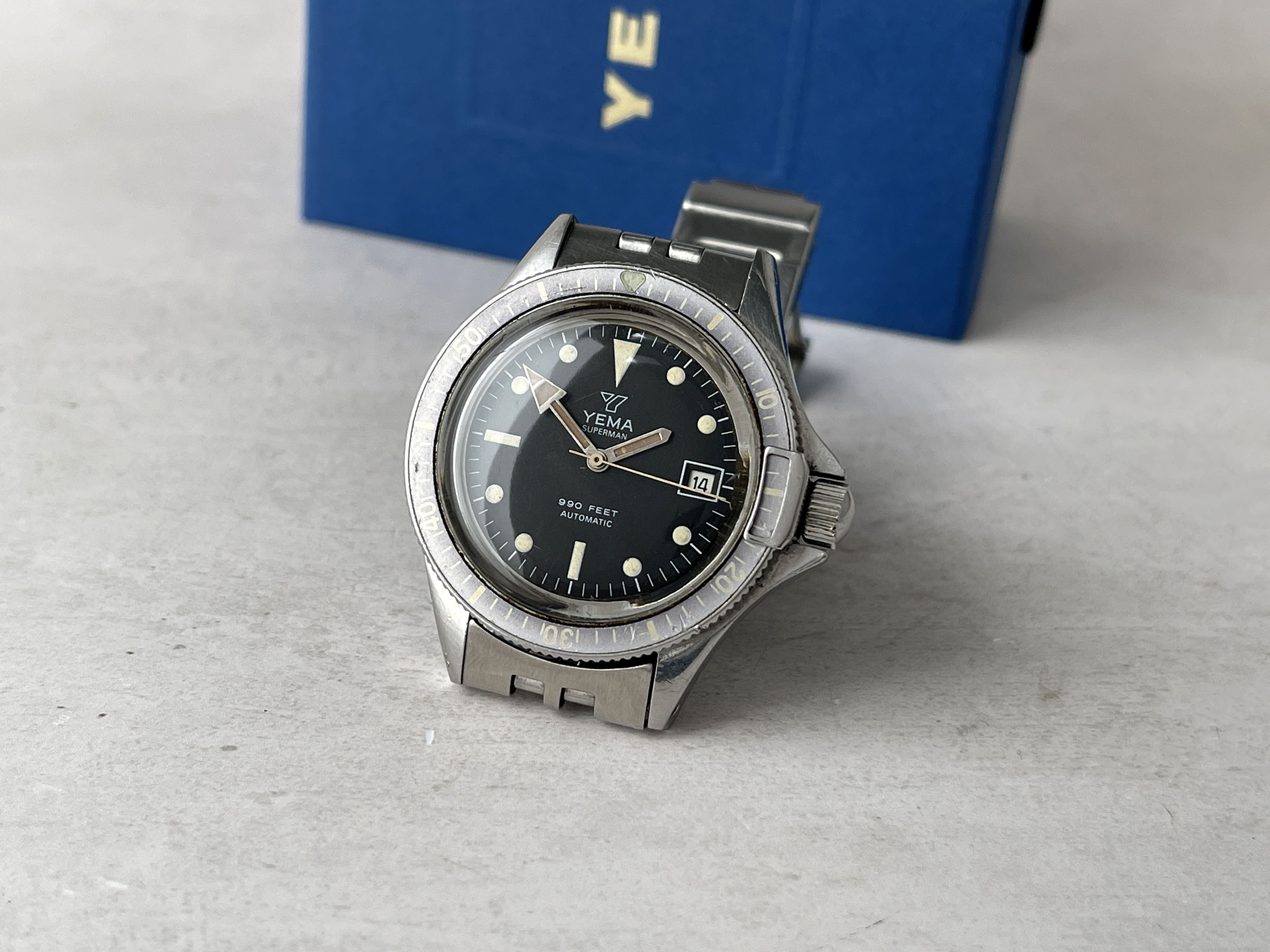 YEMA SUPERMAN 990 FEET 300M - Reloj DIVER vintage francés automático Cal. FE 5611 Ref. 53.0016 *** GHOST BEZEL ***